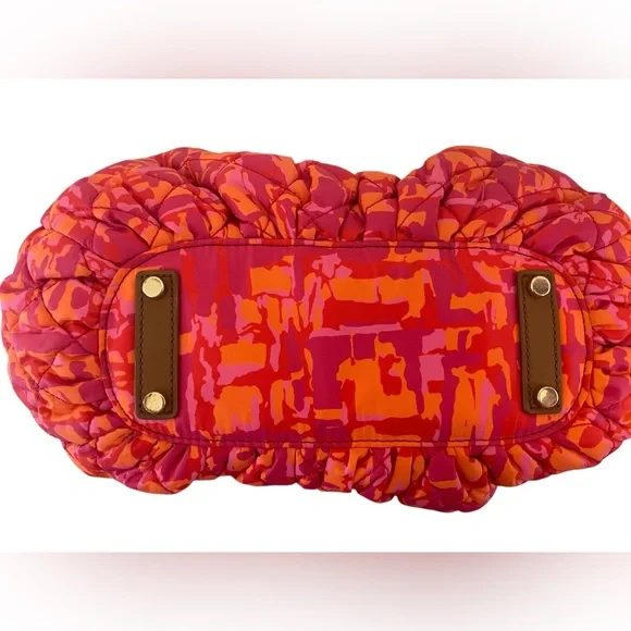 KATE SPADE Quilted Nylon Top Handle / Shoulder Bag w Storybook Lining - Picture 8 of 13